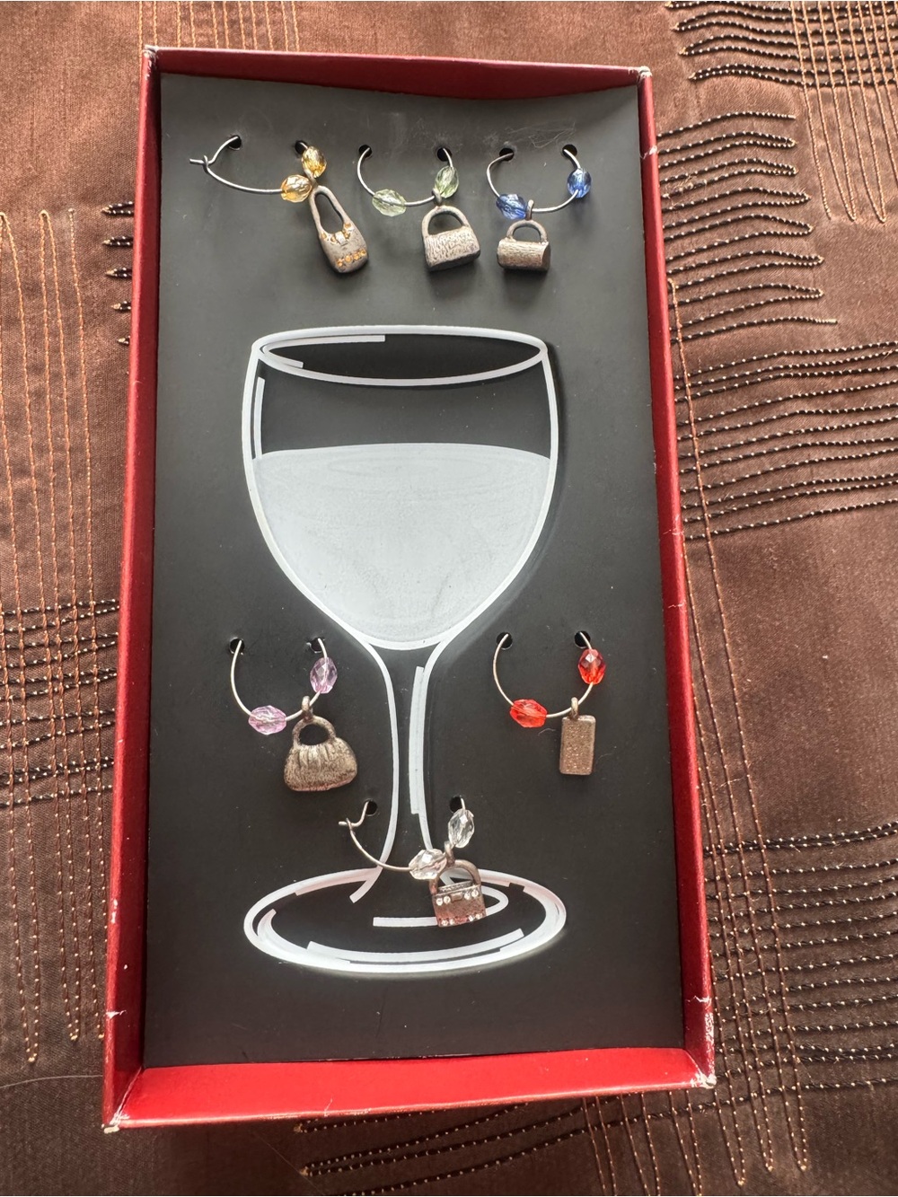 NWT!!  Wine Charms Gift Box